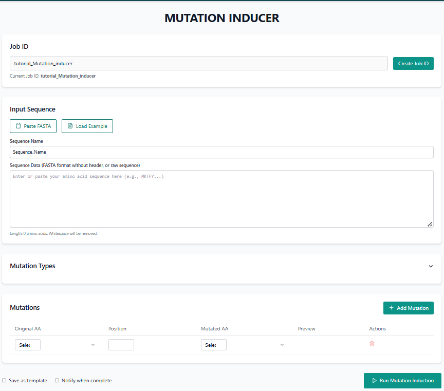 Mutation Inducer Workspace