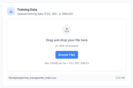 Upload training data