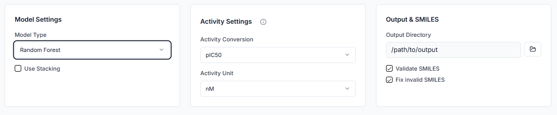 ML model selection and units