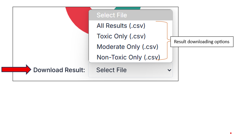 Download result options